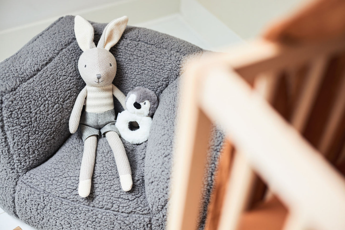 Jollein - Rammelaar 'Pinguïn' Grijs