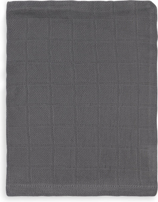 Jollein - Hydrofiel Washandje -Bamboe 'Storm Grey' - 3 STUKS