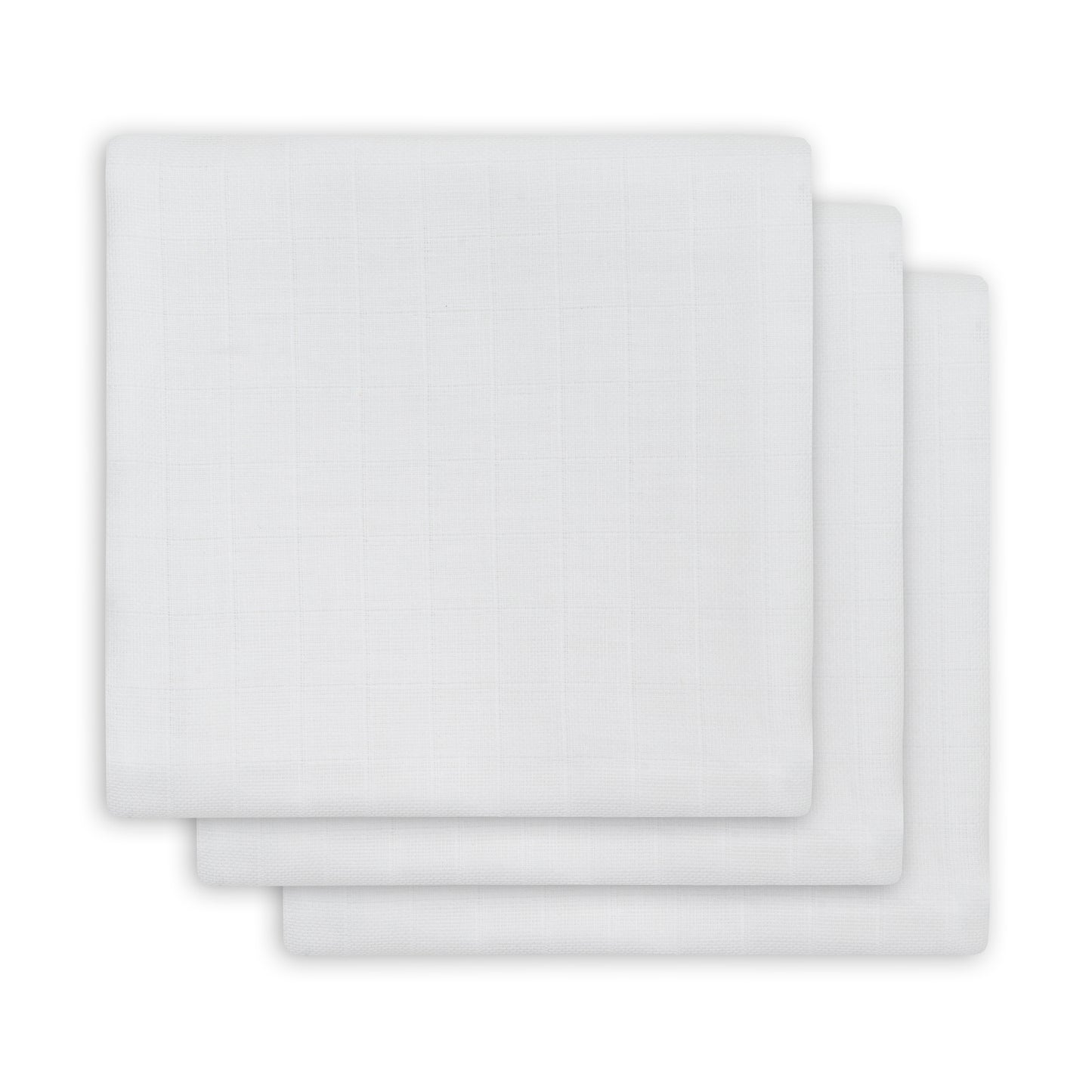 Jollein - Hydrofiele doek 70x70cm - Nature 'Wit' - 3 STUKS