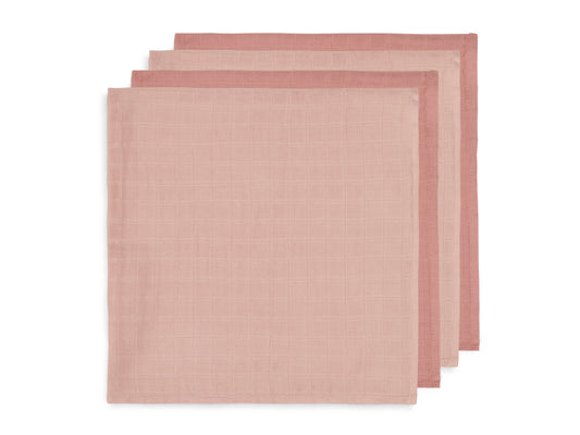 Jollein - Hydrofiele doek 70x70cm - Nature 'Pale Pink' - 4 STUKS