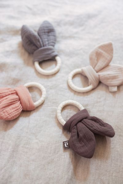 Jollein - Bijtring Siliconen - Bunny Ears 'Grey'
