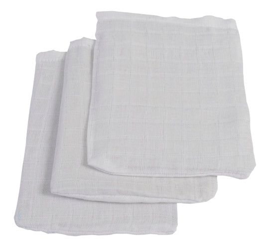 Jollein - Hydrofiel washandje - Wit - 3 STUKS