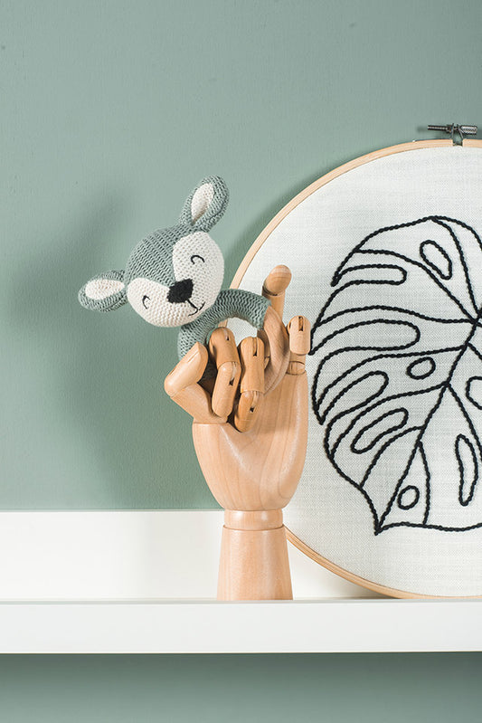 Jollein - Bijtring Hout 'Deer' - Ash Green