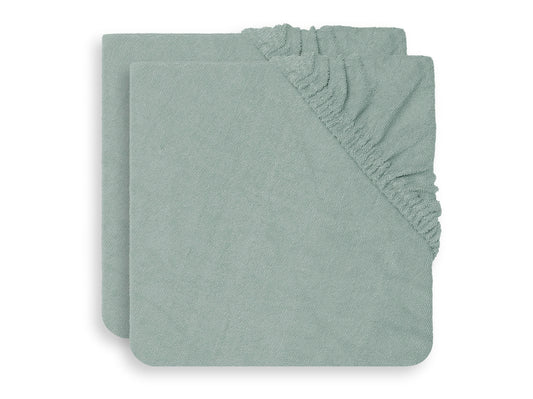 Jollein - Aankleedkussenhoes badstof DUOPACK 'Ash Green' - 50x70cm