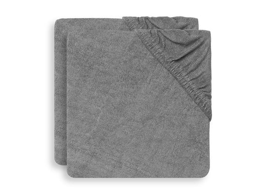 Jollein - Aankleedkussenhoes badstof DUOPACK 'Storm Grey' - 50x70cm