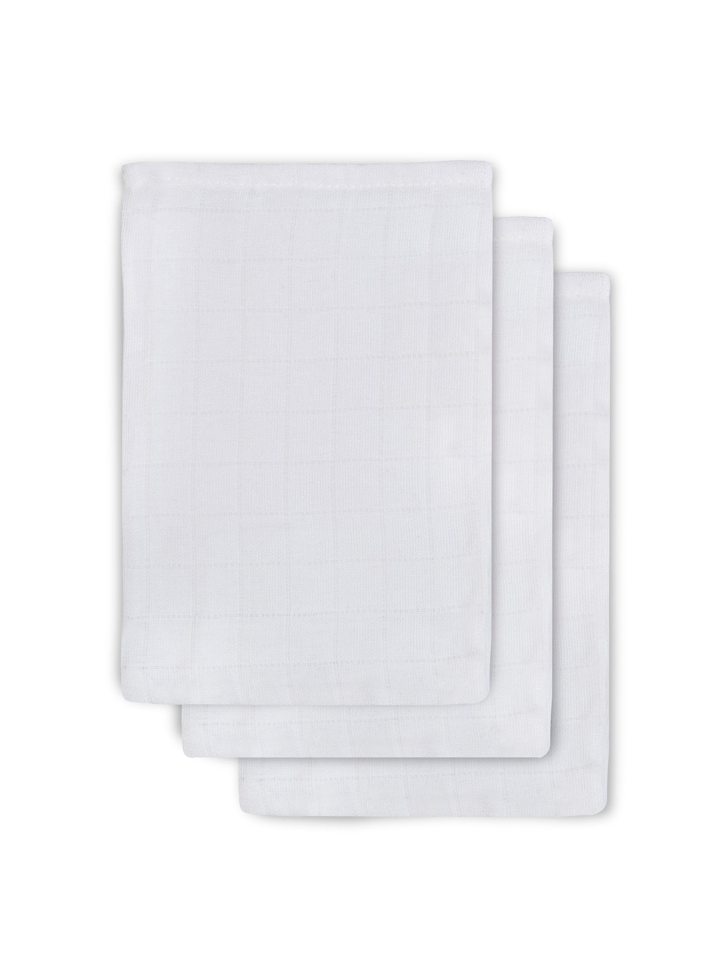 Jollein - Hydrofiel washandje - Wit - 3 STUKS