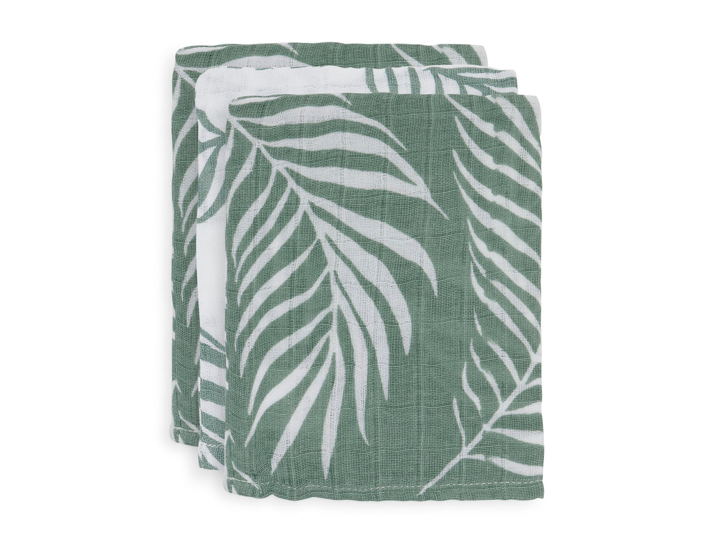 Jollein - Hydrofiel Washandje - Bamboe ' Ash Green' - 3 STUKS