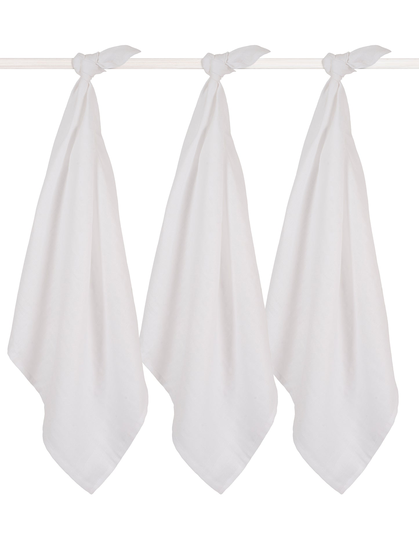 Jollein - Hydrofiele doek 70x70cm - Nature 'Wit' - 3 STUKS