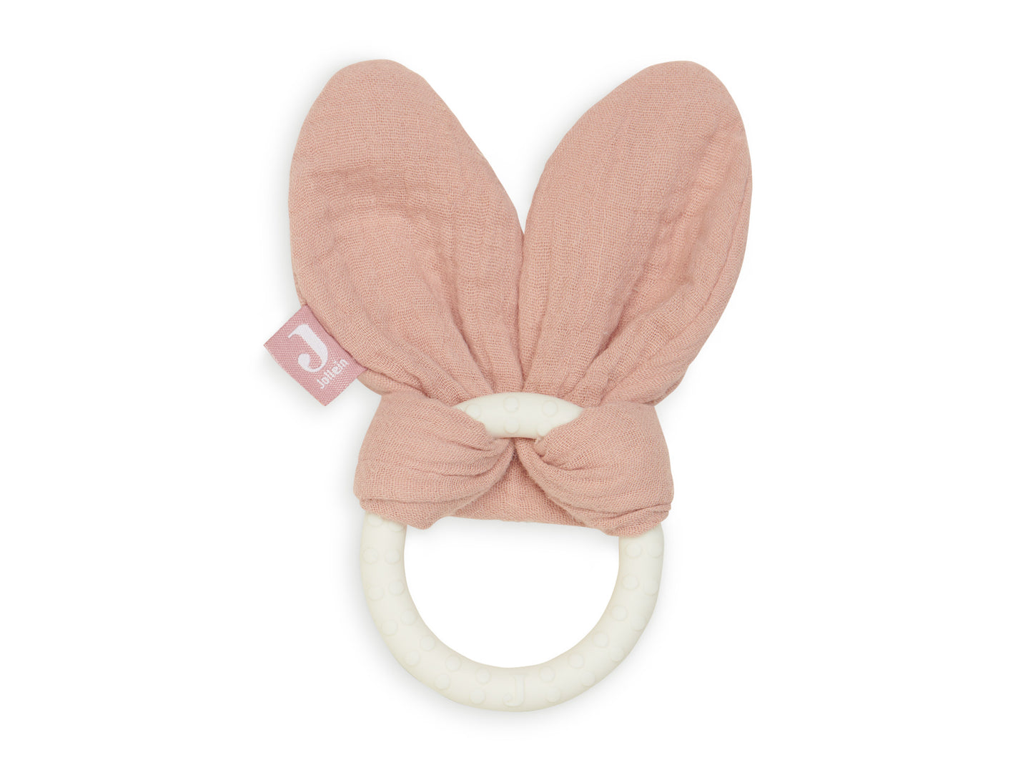 Jollein - Bijtring Siliconen - Bunny Ears 'Rosewood'